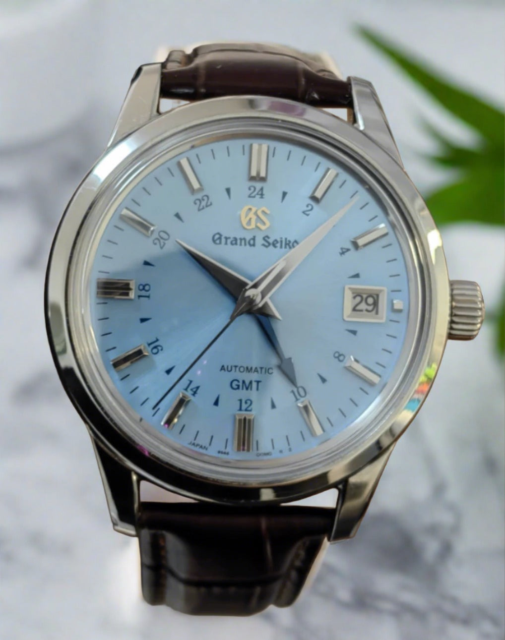 40mm ice blue Dial Grand Seiko GMT Nh34 mod Automatic Watch