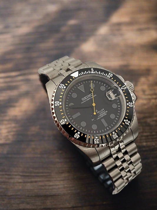 41mm Seiko mod sea dweller tach automatic watch