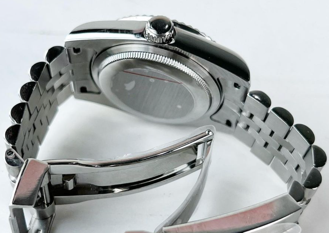 36mm Seiko Mod Datejust Purple automatic watch