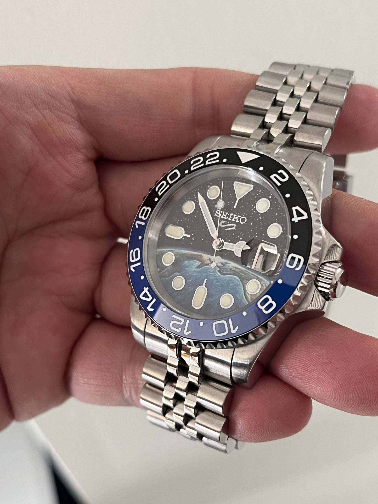 Custom Seiko 5KX planet edition mod Automatic Watch