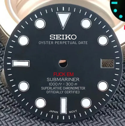 Seiko mod “fuck em” submariner automatic watch