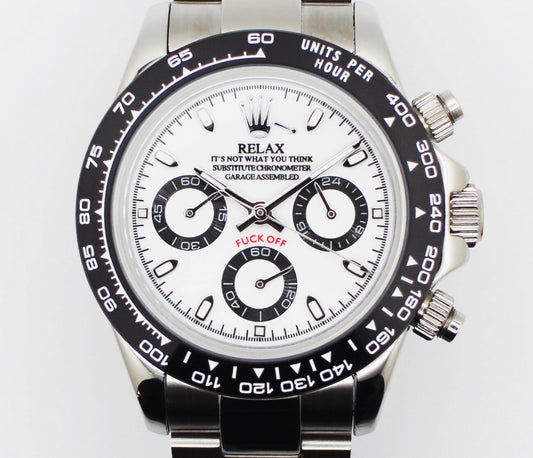 Relax edition seiko mod panda Daytona chronograph watch