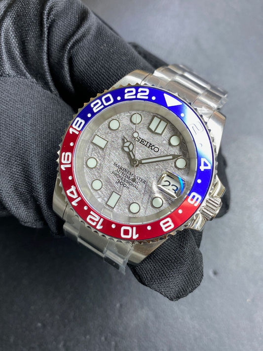 seiko mod Pepsi meteorite automatic watch