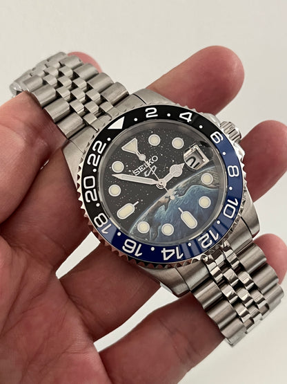 Custom Seiko 5KX planet edition mod Automatic Watch