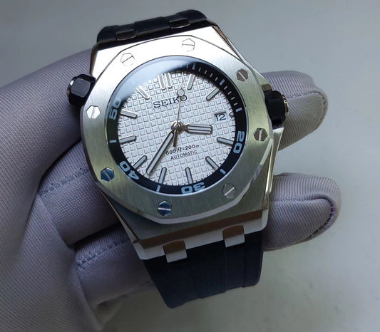 Seiko mod royal oak offshore automatic watch