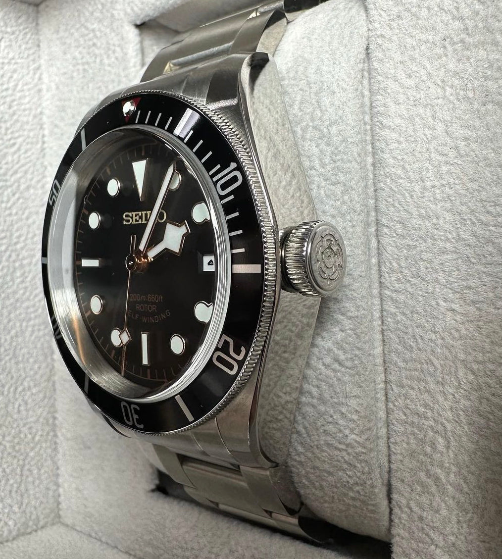 Custom build seiko mod - black bay mod automatic watch