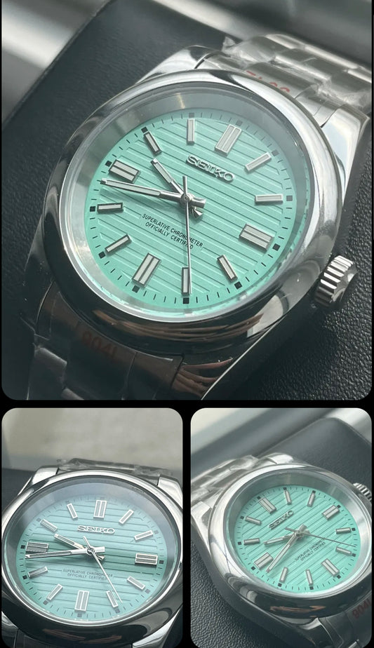 Custom build seiko Tiffany oyster mod automatic watch 39mm