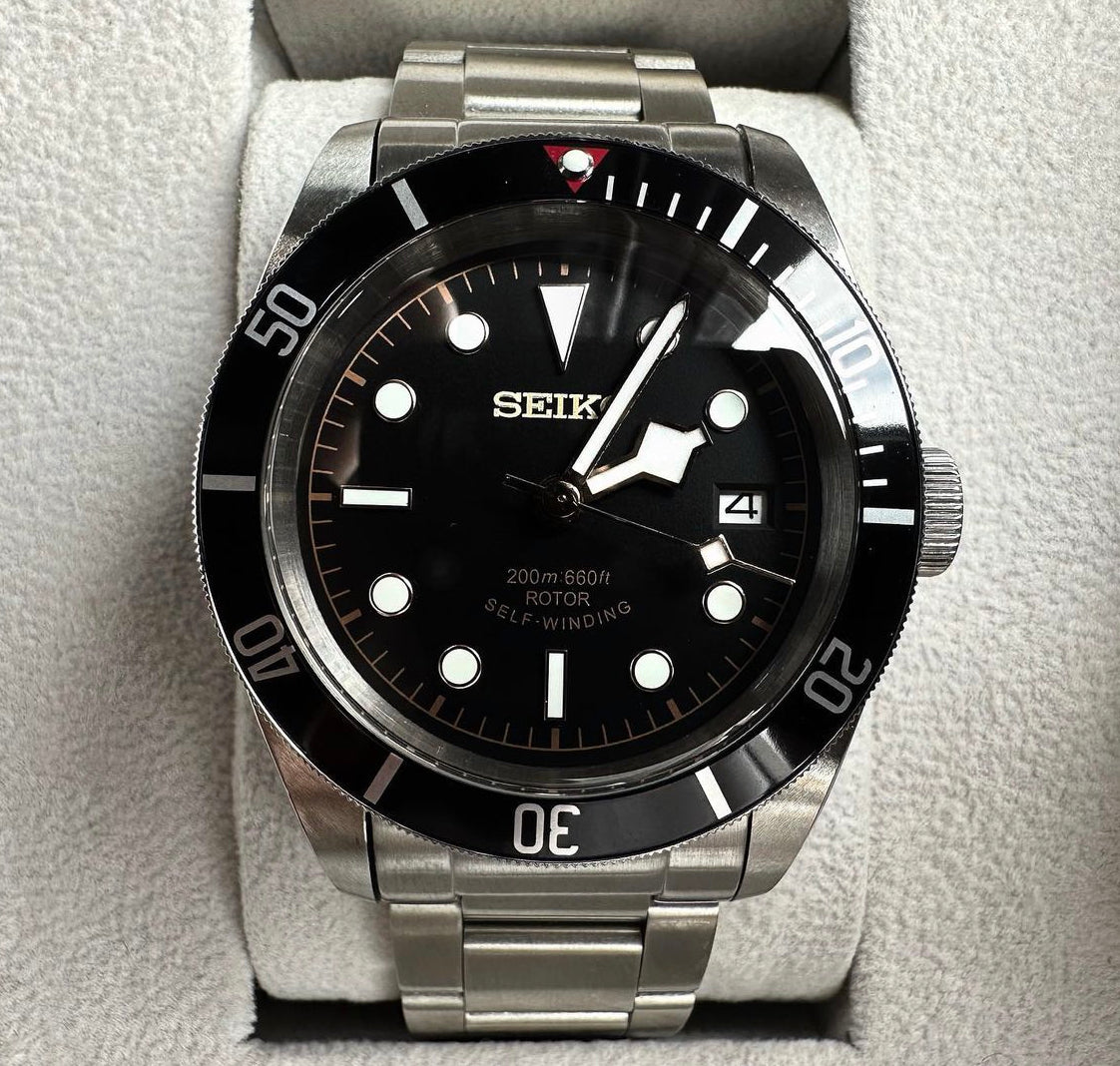 Custom build seiko mod - black bay mod automatic watch