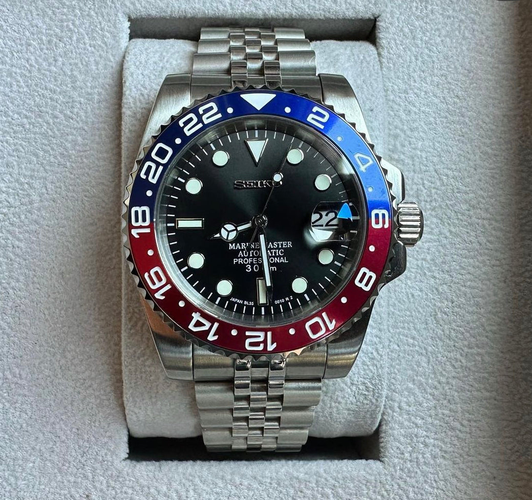 Custom build seiko mod - Pepsi automatic watch