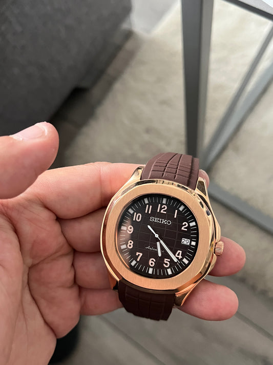 Custom build seiko mod - rosegold aquanaut automatic watch