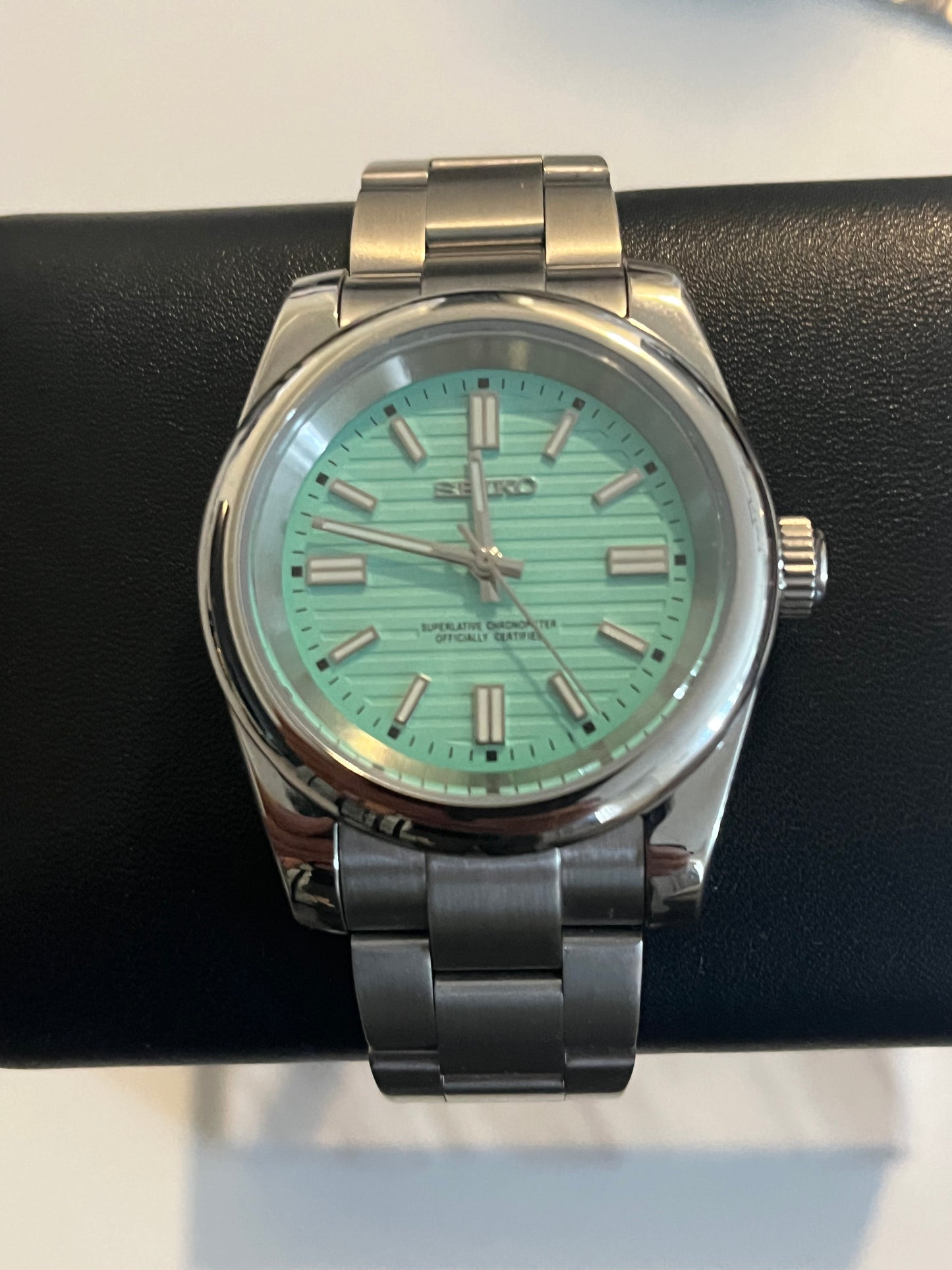 Custom build seiko Tiffany oyster mod automatic watch 39mm