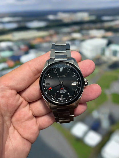 Seiko mod custom build black alpinist GMT NH34 automatic watch 39mm