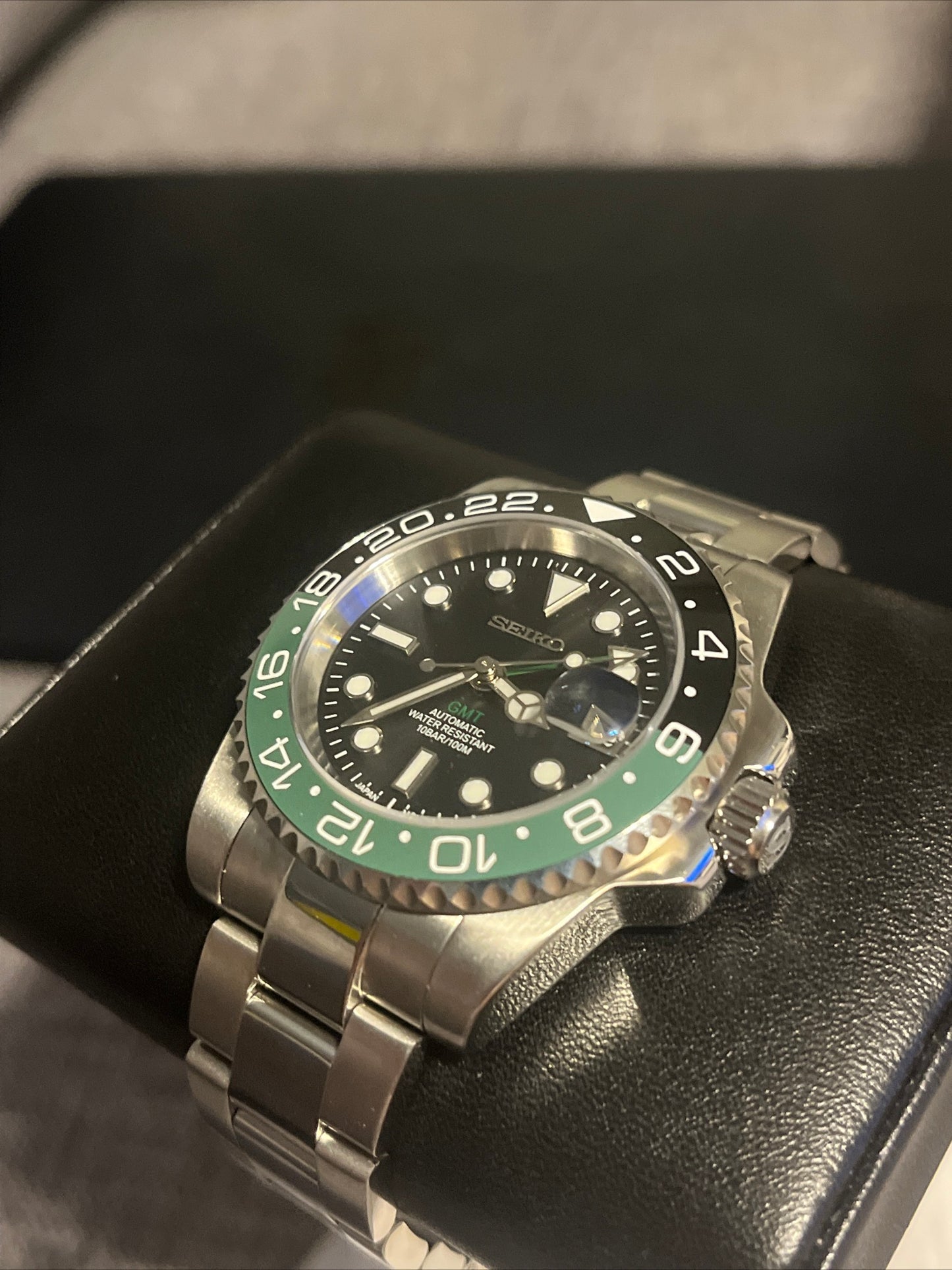 Seiko mod sprite NH34 GMT automatic watch 40mm