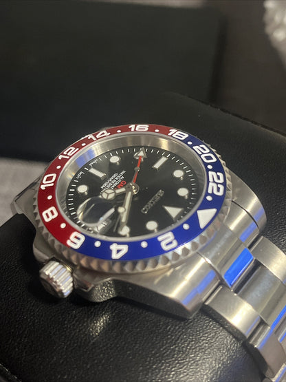 Seiko mod - Custom build pepsi GMT automatic watch (Jubilee/Oyster bracelet)
