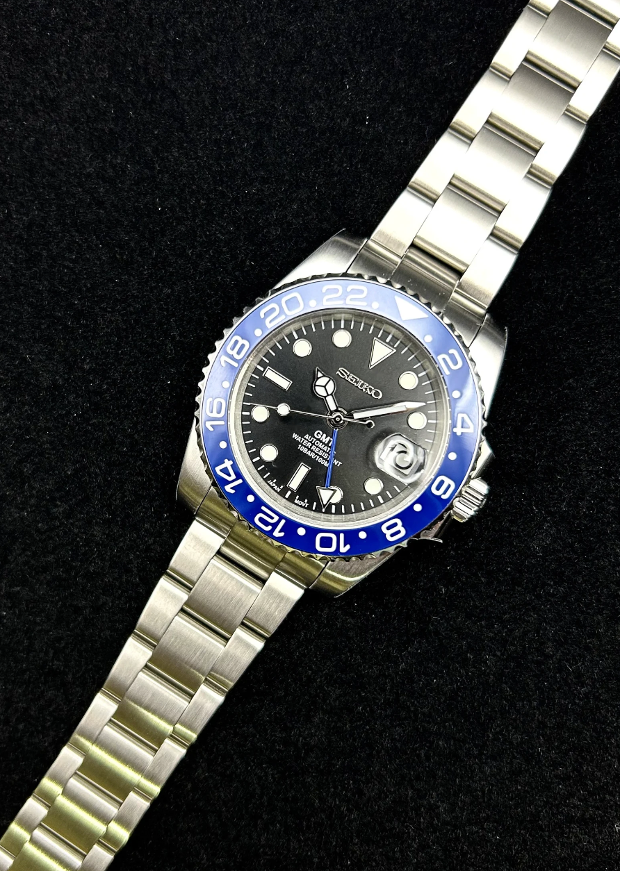 Seiko Mod - Cookie Monster style GMT NH34 Automatic Watch