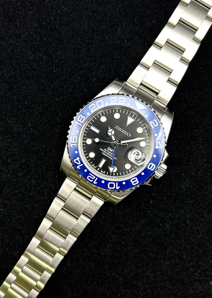 Seiko Mod - Cookie Monster style GMT NH34 Automatic Watch