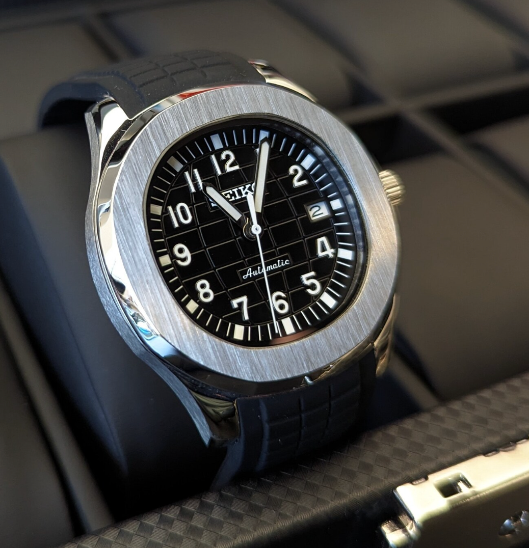 Custom build seiko mod - silver aquanaut automatic watch