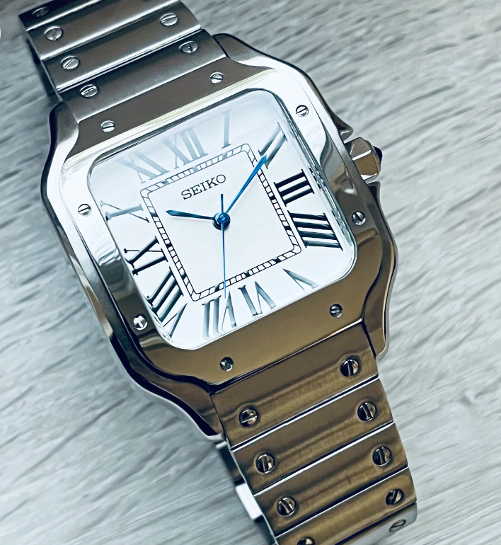 Custom build seiko santos mod automatic watch 38mm