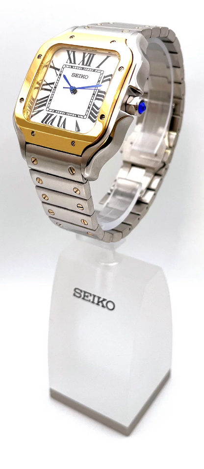 Seiko Santos Automatic Mod Two-Tone Yellow Gold
