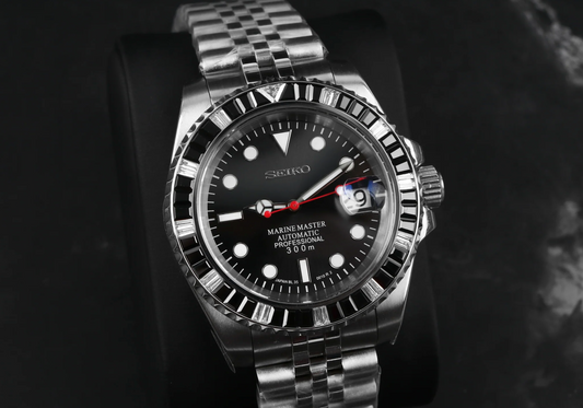 Seiko Mod - Black Diamond Edition Submariner Mod Automatic Watch 40mm