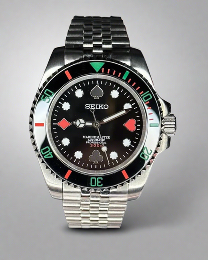 Seiko Mod Black Poker Casino Edition Automatic Watch