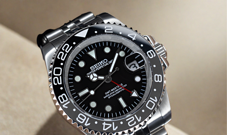 seiko mod "wayne" GMT NH34 automatic watch