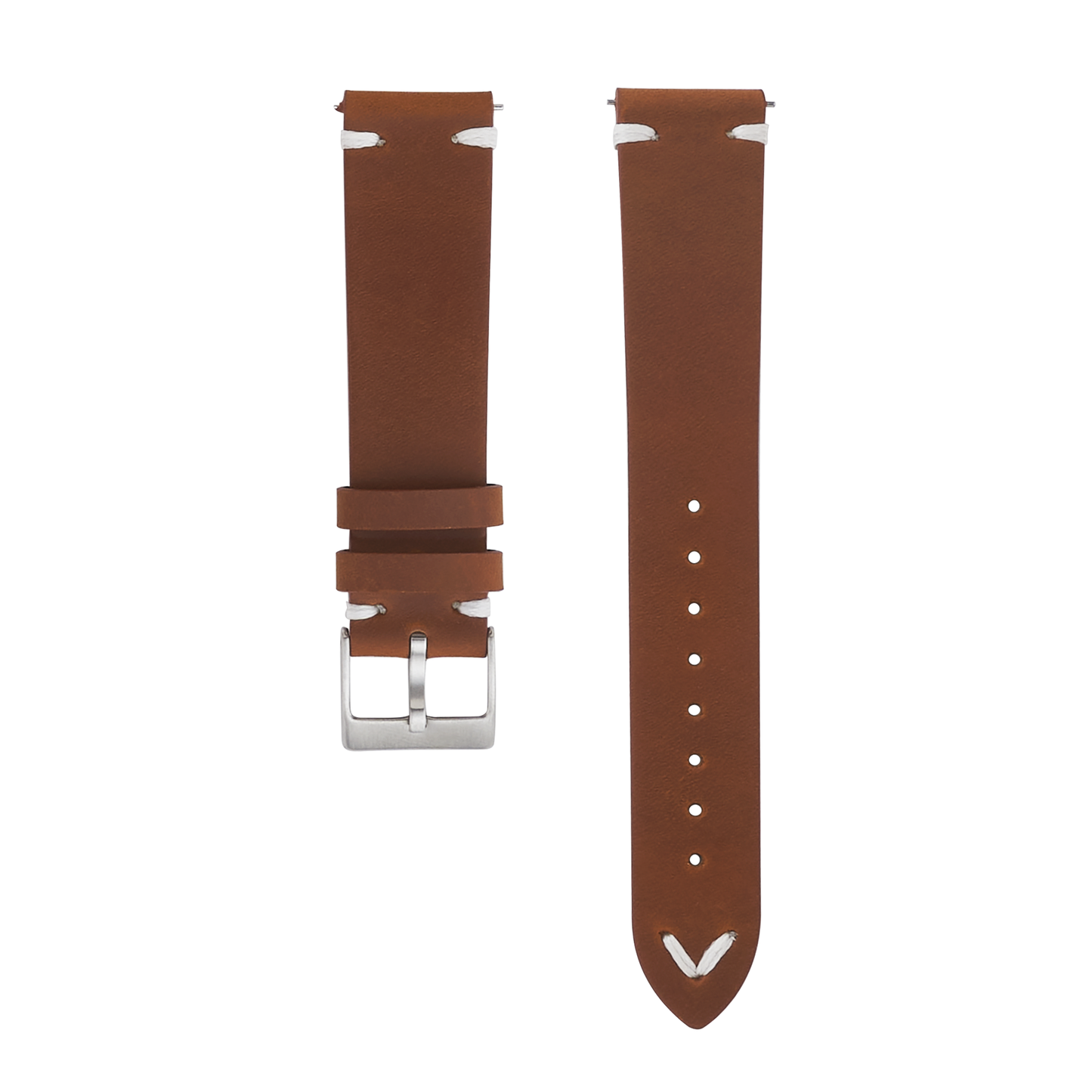 vintage 20mm brown leather strap