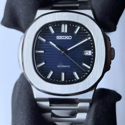 Seiko Mod - Blue Nautilus NH35 automatic watch