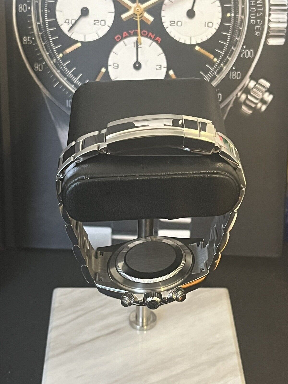 custom VK63 mecaquartz chronograph mod Seiko "Seitona" Daytona PandaWatch